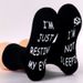 Cotton midtube socks Creative letter soles non-slip adhesive floor socks funny socks_vogvips.com