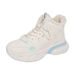 Winter Women's Fleece-Lined High-Top Dad Shoes, Korean Version Versatile Thick-Soled Height-Increasing Warm Cotton Sneak_vogvips.com