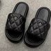 2026 SMFK Flower Cross Buckle For Outdoor Summer Thick Sole Height Increasing One-Strap Slippers Beach Sandals Women_vogvips.com
