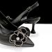 Women S Pointed Shoe Bag Set Handmade Flower Decoration Simple Stylish Banquet Style Suitable For Parties And Everyday_vogvips.com
