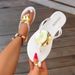 New Style Metal Buckle Flip-flops, Cross-border Large Size Herringbone For Women, Summer Beach Flat Sandals Wholesale_vogvips.com