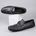 Doudou Shoes Men's Low-top Foot Loafers Loafers Horseshoe Buckle Driving Shoes_vogvips.com