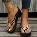 Stylish Rhinestone Butterfly Platform Slipper Women Plus Size Wedge Slipper Women_vogvips.com