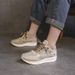 Large Size Single Shoe New British Height Increasing Sports Women's Shoes Slope Heel Lace Up Running_vogvips.com