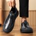 Fashion Black Casual Board Shoes Minimalist And Classic Design Style Office And Driving Daily Outdoor Walking Youth Quality Shoes Hot_vogvips.com