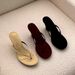 Popular Chunky High-heeled Flip-flops 2026 New Model In Red, Height-increasing, Retro, Suitable For Outdoor Wear,_vogvips.com