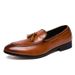 Autumn British Style Men's Slip-On Korean Trendy Hairstylist Pointed Toe Tassel Lazy Casual Leather Shoes_vogvips.com