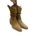 Zhao Lusi Same Style Western Cowboy Slightly Distressed Fashion Slimming Chunky Heel Pointed Toe Slouch Boots For Women_vogvips.com