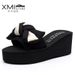 Women's Summer Handmade Non-Slip Open-Toe Flat Casual Beach Shoes Korean Style With Bowknot_vogvips.com