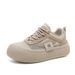 Clearance XT123 New White Shoes For Women 2025 Spring And Summer Mesh Sports Shoes Breathable Sneakers Thick Sole Height Increase_vogvips.com