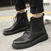 New Leather Spring Men's Shoes High-top Men's Heightening Tooling Martin Boots_vogvips.com