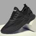 Men's Shoes Shoes Mesh Shoes Mesh Breathable Hollow Summer Non Slip Soft Bottom Sports Casual Shoes Cross Border Foreign Trade Men's Black_vogvips.com