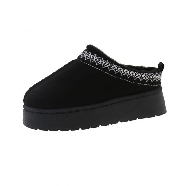 European 1 2026ss And 1 American Snow Boots Women's Winter New Fashion One-piece Closed-toe Slippers Platform Thick-soled Warm_vogvips.com