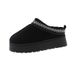 European 1 2026ss And 1 American Snow Boots Women's Winter New Fashion One-piece Closed-toe Slippers Platform Thick-soled Warm_vogvips.com