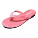 Flat Bottomed Flip Flops For Women 2025 New Summer Casual Shallow Mouth Velvet Diamond Buckle Versatile Outdoor Beach_vogvips.com
