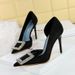 6168-K63 European And American Style Fashion Square Rhinestone Stiletto Ultra High Heels Shallow Mouth Pointed Toe Side_vogvips.com