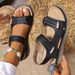 Women's Shoes New Summer Women's Shoes Large Size Thick Soled Casual Sandals One Strap Velcro Sandals Women's Shoes_vogvips.com