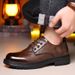 Euro Step Men's Casual Autumn New British Style Business Leather Slip-On Soft Sole Work Driving Shoes_vogvips.com