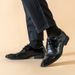 Euro Step REEHEMES Crocodile Pattern Autumn New Brogue Business Formal Leather Men's Cowhide British Pointed Shoes 9827_vogvips.com