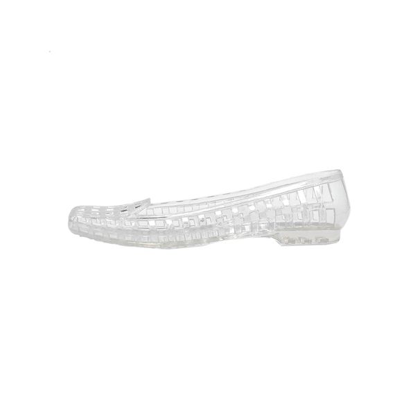 Cross-Border Square-Toe Jelly Shallow Mouth Single Crystal PVC Outdoor Casual Sandals Lazy Slip-On Dance Shoes_vogvips.com