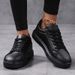 Men's And Soft Women Comfortable Casual PU Leather Shoes For Autumn Solid White Men Sneakers_vogvips.com