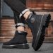 Martin Boots Men's High-top Shoes Sports Men's Casual Leather Short Boots With Leece To Keep Warm_vogvips.com