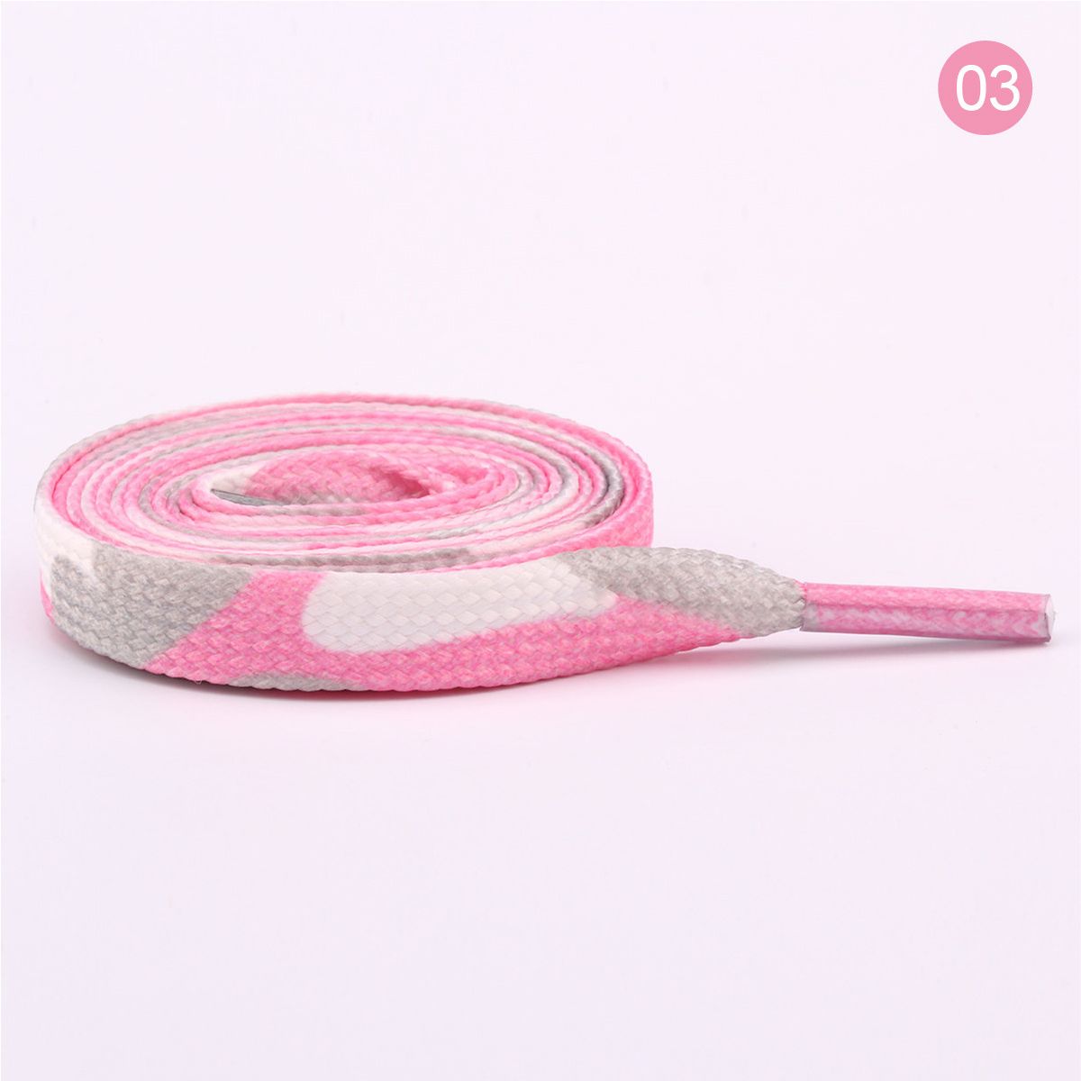 Shoelaces Rainbow Color Shoelaces 8mm Flat Transfer Shoelaces Personalized Accessories Sports Canvas White Shoe Laces_vogvips.com