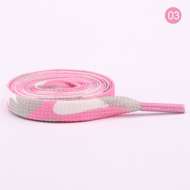 Shoelaces Rainbow Color Shoelaces 8mm Flat Transfer Shoelaces Personalized Accessories Sports Canvas White Shoe Laces_vogvips.com