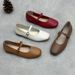 Mary Jane Genuine Leather 2025 Spring Summer Literary Casual One-Strap Round Toe Flat Soft Cowhide Simple Women's Shoes_vogvips.com
