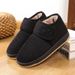 Middle Aged Elderly Men's Women's Slippers, Winter Cotton Indoor Outdoor Wear, Warm And Plush Anti Cold Bag Heel, Hairy_vogvips.com