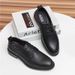 2025 New Top Layer Cowhide Business Formal Men's Low-top Round Toe Front Lace-up Wedding Groom Leather Shoes_vogvips.com