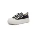 Ugly Cute Velcro Big Head Genuine Leather Thick Sole Biscuit Fashionable And Versatile Casual Women Shoes_vogvips.com