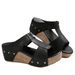 New Women's Wedge Fish Mouth Platform Studded Sandals_vogvips.com