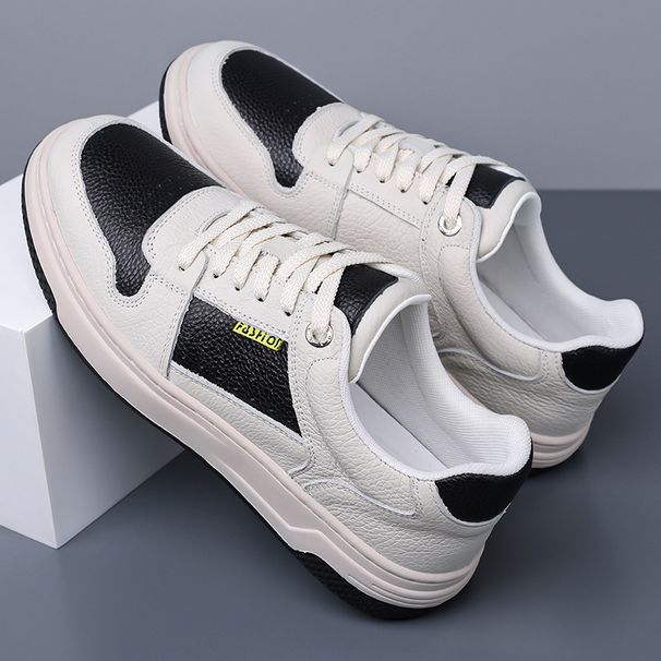 Spring And Summer New Versatile Classic Series, Top Layer Cowhide Men's Casual Shoes, Comfortable And Soft White Shoes, Sports Shoes For Men_vogvips.com