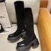 2025 New Over-the-Knee For Women, Autumn And Winter, Petite Tall Boots, Black Mid-Calf Slim Boots_vogvips.com