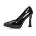125-1 Waterproof Platform Comfortable Women's Elegant Pointed Toe Stiletto High Heels Bridesmaid Party Professional Work_vogvips.com