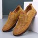 2025 New Casual Trendy Hollow Out White Summer Breathable Men's Business Hand-sewn Shoes_vogvips.com