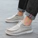Canvas loafers men's flat loafers couple's overstep cloth shoes_vogvips.com