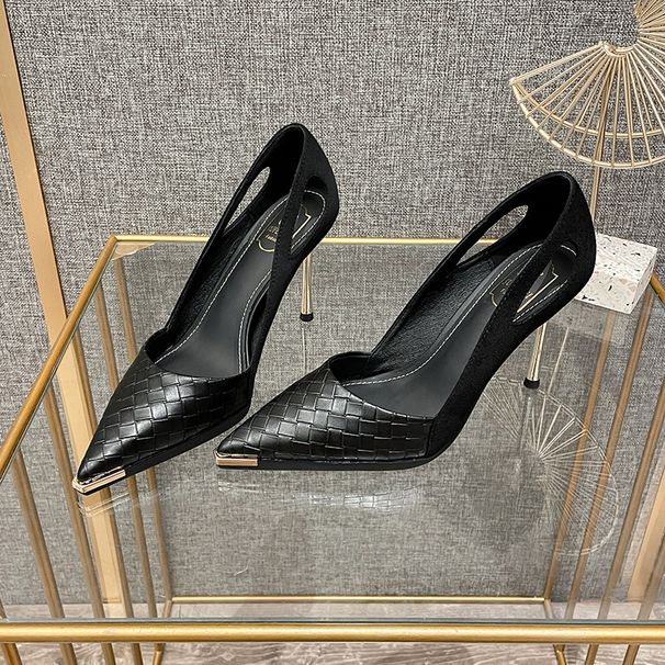 Fashionable Korean Style Women's High Heels Shallow Mouth Pointed Toe Stiletto Shoes Autumn For Women_vogvips.com