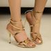 Women's Large Size Open Toe Round Toe Strappy Flat Sandals Fashion Metal Buckle Summer Casual Shoes For European And American Ladies_vogvips.com
