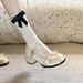 Fairy Style Chunky Heel Women's Single 2025 New Elegant Mary Jane Shoes With Bow For Spring And Summer Dresses_vogvips.com