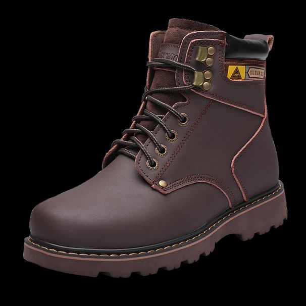 New Leather Spring Men's Shoes High-top Men's Heightening Tooling Martin Boots_vogvips.com