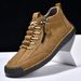 Burst Men's Martin Boots Medium Top Casual Shoes Short Boots Large Size Shoes Stitched Men_vogvips.com