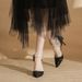 Women's Shoes Pointed Toe Stiletto Heels With Rhinestone Bow Detail Glitter Evening Pumps For Party & Daily Wear_vogvips.com