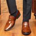 Men's Fashion Gradient Loafers - Breathable Business Casual Shoes With Rubber Sole (Sizes 38-48, Black/Brown)_vogvips.com