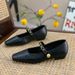 Low Heel Soft Sole Comfortable Versatile Mary Jane Women's New With Skirt Small Square Toe Gentle Style Evening Single_vogvips.com