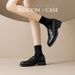 Loafers Women S Single Small Leather Velvet Cotton Shoes_vogvips.com