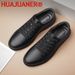 Men's Genuine Leather Casual Black Sneakers Men Autumn Shoes Man Fashion New Arrival Handmade Outdoor Leisure Walk Flats_vogvips.com