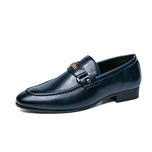 Men’s Shoes large size business formal leather shoes spring fashion slip on loafers lazy shoes_vogvips.com
