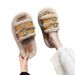 Autumn Winter New Indoor Home Cross Thick Furry For Women Non-Slip Soft Sole Household Cotton Slippers_vogvips.com